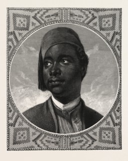 NUBIAN OFFICIAL. NUBIAN OFFICIAL, Egypt, engraving 1879
