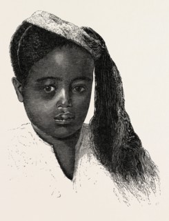 NUBIAN BOY OF GOOD FAMILY.  Egypt, engraving 1879