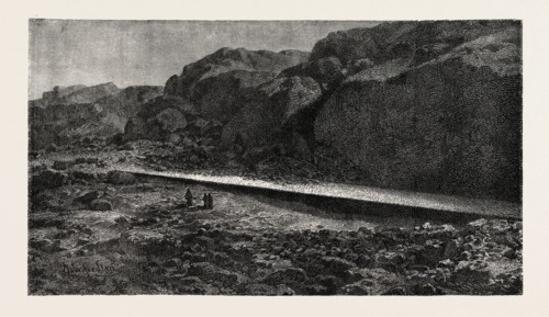 AN UNFINISHED OBELISK. Egypt, engraving 1879