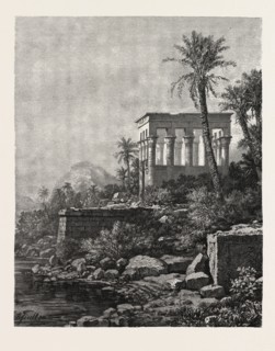 THE KIOSK ON THE ISLAND OF PHILAE. Egypt, engraving 1879