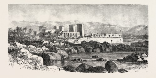 PHILAE. Egypt, engraving 1879
