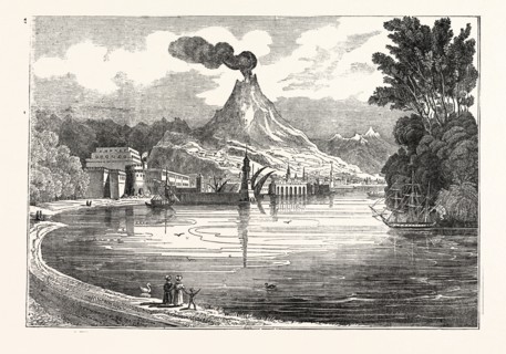 REPRESENTATION OF MOUNT VESUVIUS, AT THE SURREY ZOOLOGICAL GARDENS, UK, britain, british, europe,