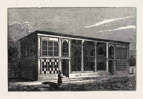 FRONT VIEW OF A PALACE AT ISFAHAN. Ispahan, Sepahan or Hispahan, is the capital of Isfahan Province