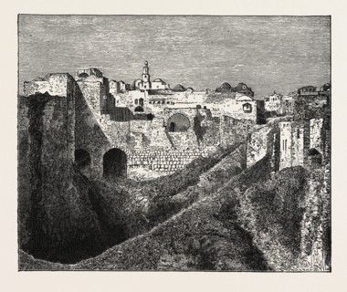 VIEW OF THE SOUTHERN RAMPARTS OF JERUSALEM. The capital of Israel