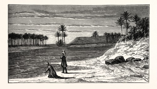 VIEW ON THE BANKS OF THE EUPHRATES. The longest and one of the most historically important rivers