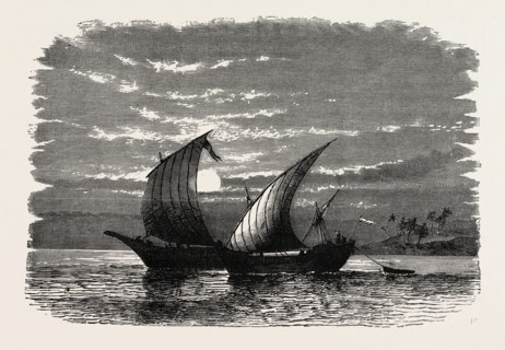 ARAB DHOWS ON THE RED SEA. Dhow is the generic name of a number of traditional sailing vessels with