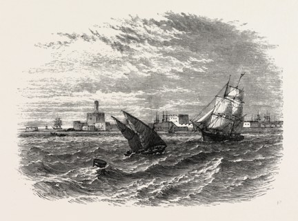 VIEW OF ALEXANDRIA (FROM THE SEA). Egypt, on the coast of the southern Mediterranean