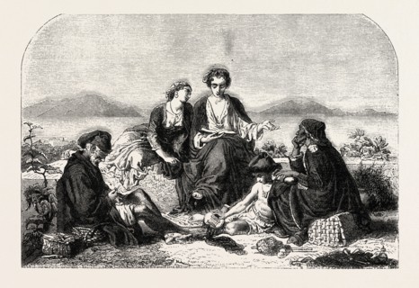 Graziella, painting by Mr. Rudolph Lehman. engraving 1855