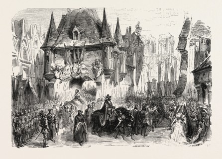 Theatre de la Porte-Saint-Martin. Paris. Entry of Charles VII. Decoration by MM. Cambon and Thierry
