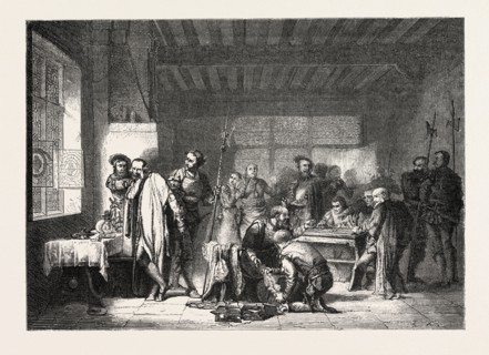 A quarter of an hour Rabelais, painting by Mr Vetter. engraving 1855
