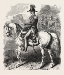 General Simpson, commander of the British army before Sebastopol. The Crimean War, 1855, Engraving