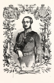 Prince Albert. The Prince Consort of Queen Victoria. engraving 1855