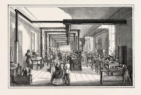 Universal Exposition: Printing house of the state in Vienna. Foundry and stereotypy. Paris, France,