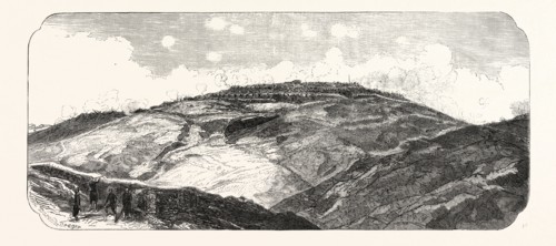 The bastion Kornilov (called Malakoff Tower), removed the Russians September 8, 1855. Engraving