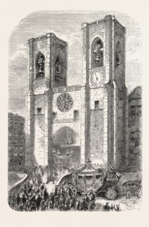 Inauguration of the reign of Don Pedro V as king of Portugal: Reception of the king by the