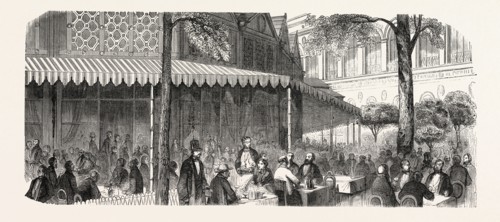 The Buffet at the Universal Exposition: Buffet around the rotunda Panorama. Paris, France,