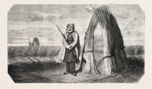 A Turkish sentinel, watercolor by Mr. Valerio. engraving 1855