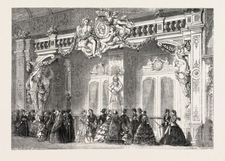 Entrance to the lounge of the Empress at the Palace of Industry. Paris, France, Exposition