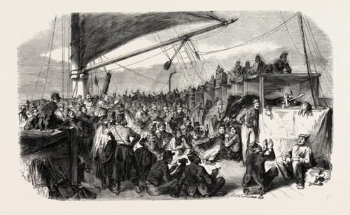 The Army of the Orient: Comedy, 1855. Engraving