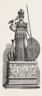 Salon of 1855. Minerva of the Parthenon, by Mr. Simart. Engraving