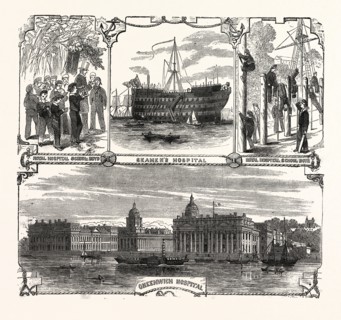 ENGLAND'S REFUGE FOR THE DEFENDERS OF HER WOODEN WALLS. GREENWICH HOSPITAL. LONDON, UK, britain,