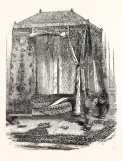 GOLD BEDSTEAD PRESENTED TO HER MAJESTY QUEEN VICTORIA. UK, britain, british, europe, united