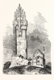 THE NATIONAL WALLACE MONUMENT, a tower standing on the summit of Abbey Craig, a hilltop near