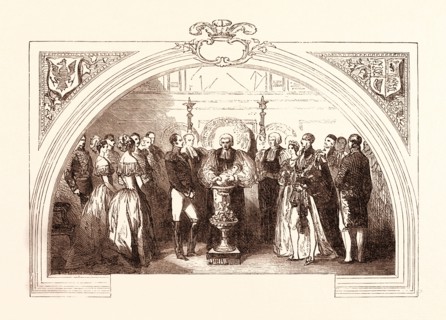 CHRISTENING OF THE PRINCE OF WALES AT ST. GEORGE'S CHAPEL, WINDSOR, JANUARY 25, 1842. UK, britain,