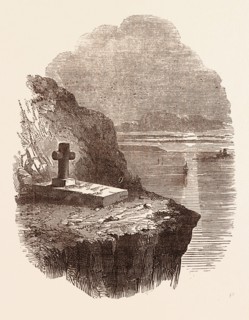 TOMB OF CHATEAUBRIAND, AT ST. MALO, FRANCE. Francois-Rene, vicomte de Chateaubriand, 1768  1848,