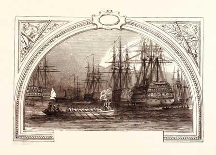 REVIEW AT SPITHEAD BY QUEEN VICTORIA, AUGUST 11, 1853. Spithead is an area of the Solent and a