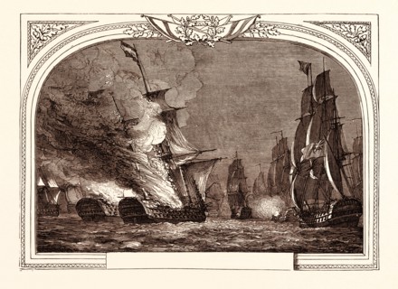 BATTLE OFF CABARELA POINT, (ADMIRAL SIR J. SAUMAREZ), JULY 12TH, 1801. DESTRUCTION OF THE REA