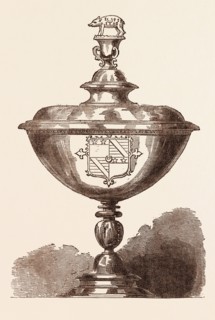 THE CUP OF SIR NICHOLAS BACON, WHO DIED ON FEBRUARY 20, 1579. English politician during the reign