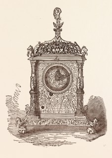 CURIOUS GILT CLOCK. dial, time