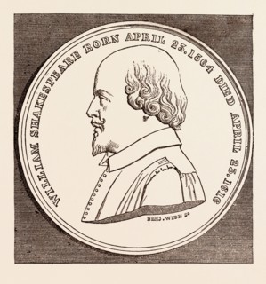 THE BEAUFOY MEDAL, IN COMMEMORATION OF THE BIRTH AND DEATH OF SHAKESPEARE, APRIL 23, 1564-1616