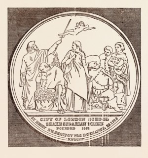 THE BEAUFOY MEDAL, IN COMMEMORATION OF THE BIRTH AND DEATH OF SHAKESPEARE, APRIL 23, 1564-1616