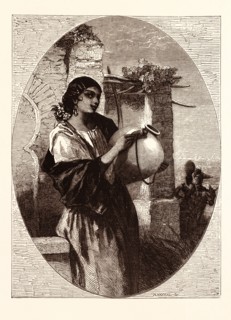 A SPANISH GIPSY.  PAINTED BY F.W. TOPHAM. Spain