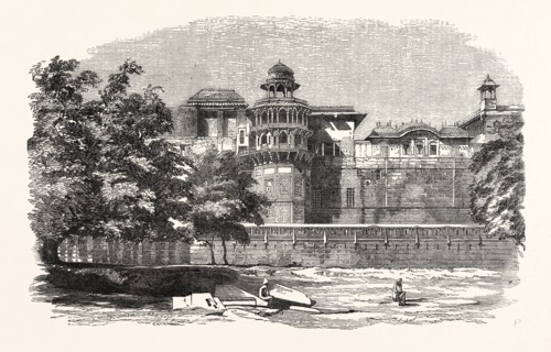 PORTION OF THE FORT AT AGRA, INDIA