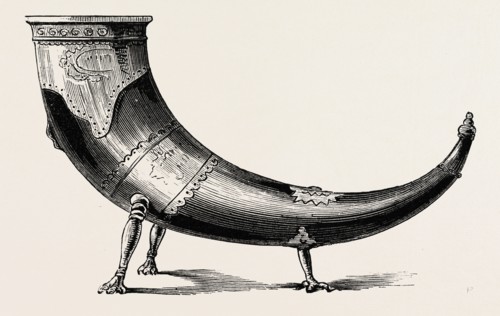 AN ANCIENT DRINKING HORN