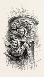 OLD NORSE BOSS, THE OCTAGON, TRONDHJEM CATHEDRAL. Trondheim, historically, Nidaros and Trondhjem,