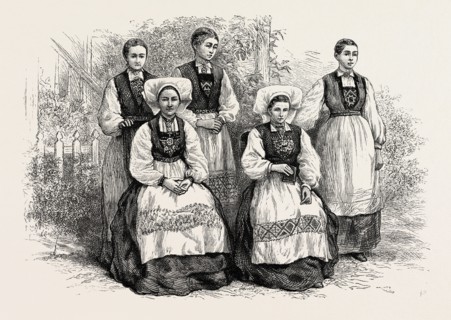 HARDANGER PEASANTS. Hardanger is a traditional district in the western part of Norway, dominated by