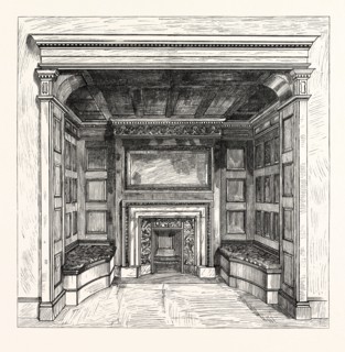 Chimney piece in the Ambassadors' Room, St. James's Palace, by Messrs. Morris and Co. London, UK,