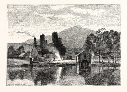Coniston Old Hall, England. After a Drawing by L.J. Hilliard, UK, britain, british, europe, united