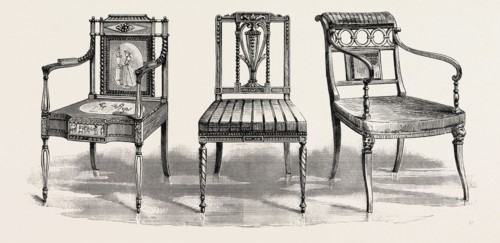 Chairs by Sheraton. 1793 1802. UK, britain, british, europe, united kingdom, great britain,