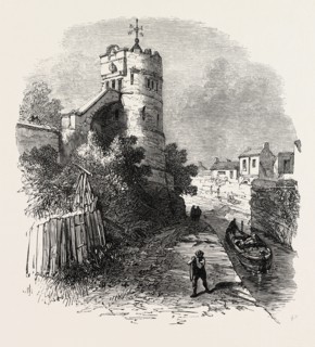 CHESTER: THE PHOENIX TOWER ON THE CITY WALLS, UK, 1869