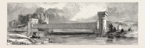 STEPHENSON'S IRON TUNNEL RAILWAY BRIDGE, CONWAY, 1846