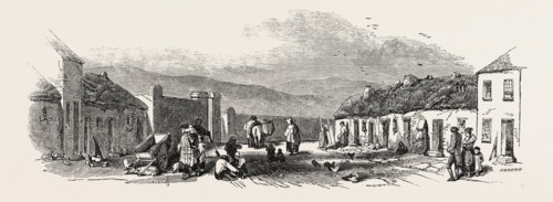 OLD CHAPEL ROAD, DUNGARVAN, A SCENE OF THE LATE FOOD RIOTS, 1846