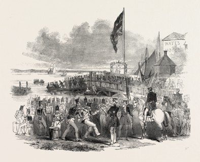 EMBARKATION OF TROOPS AT GRAVESEND, FOR FOREIGN SERVICE: PREPARING TO EMBARK. UK, 1846