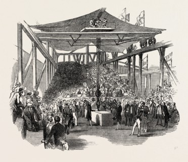 THE EARL OF AUCKLAND, (FIRST LORD OF THE ADMIRALTY,) LAYING THE FOUNDATION STONE OF THE NEW