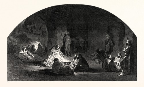 SCENE FROM "THE CAMP OF SILESIA," AT ASTLEY'S. (THE PANDOURS' CAVERN.), 1847