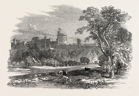 RETURN OF THE COURT TO WINDSOR CASTLE: WINDSOR CASTLE, THE NORTH WEST VIEW, UK, 1847